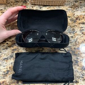 Authentic Chanel Black Sunglasses